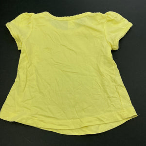 Girls Anko, yellow cotton t-shirt / top, GUC, size 000,  