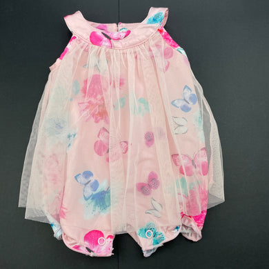 Girls Baby Baby, lightweight romper, butterflies, EUC, size 000,  