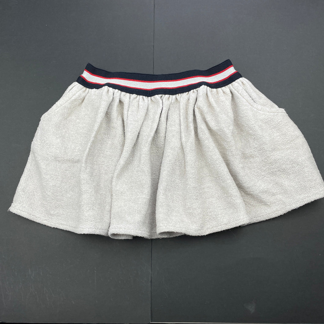 Girls Cotton On, grey & gold casual skirt, elasticated, GUC, size 2,  