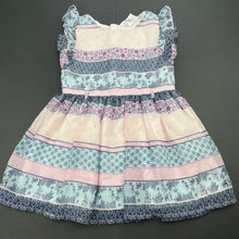 Load image into Gallery viewer, Girls Target, lined lightweight party dress, seahorses, GUC, size 2, L: 47cm