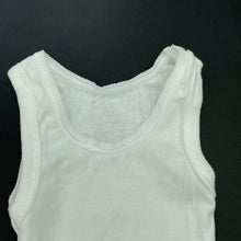 Load image into Gallery viewer, unisex Anko, set of 2 white cotton singlet tops, EUC, size 0000,  