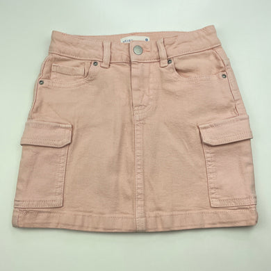 Girls Target, pink stretch denim skirt, adjustable, L: 29cm, EUC, size 5,  