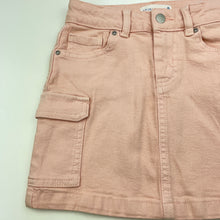 Load image into Gallery viewer, Girls Target, pink stretch denim skirt, adjustable, L: 29cm, EUC, size 5,  