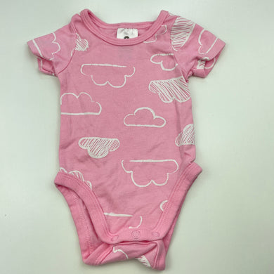 Girls Dymples, pink cotton bodysuit / romper, GUC, size 000,  