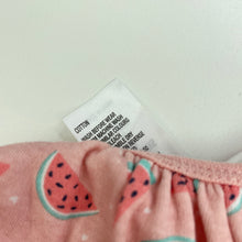 Load image into Gallery viewer, Girls Tiny Little Wonders, pink cotton romper, watermelon, EUC, size 000,  