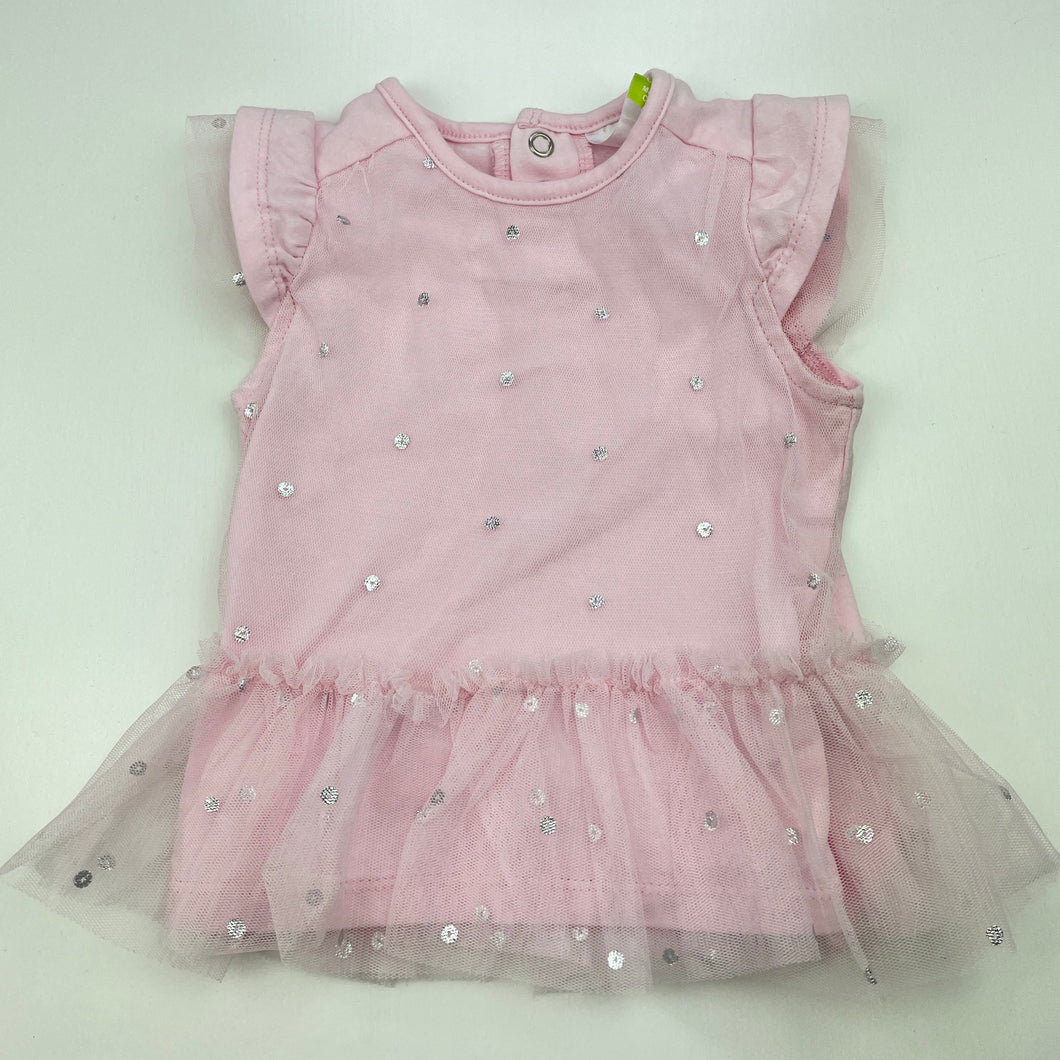 Girls Dymples, pink tulle top, EUC, size 000,  