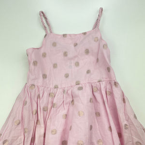 Girls KID, cotton lined lightweight summer dress, FUC, size 3, L: 60cm approx