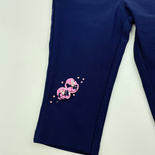 Load image into Gallery viewer, Girls navy, lightweight pants, elasticated, Inside leg: 24cm, EUC, size 1,  