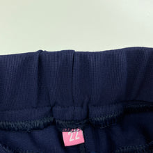 Load image into Gallery viewer, Girls navy, lightweight pants, elasticated, Inside leg: 24cm, EUC, size 1,  
