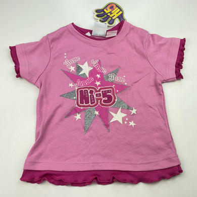 Girls Hi-5, pink pyjama t-shirt / top, NEW, size 4,  