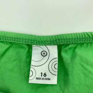 Girls Target, green cotton halter-neck summer top, EUC, size 16,  