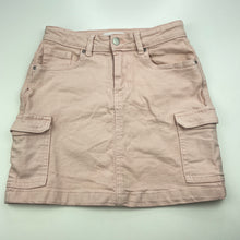 Load image into Gallery viewer, Girls Target, pink stretch denim skirt, adjustable, L: 34cm, EUC, size 8,  