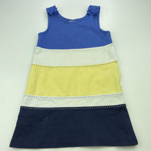 Load image into Gallery viewer, Girls Gymboree, blue, yellow &amp; white casual dress, FUC, size 3, L: 52cm