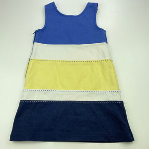 Girls Gymboree, blue, yellow & white casual dress, FUC, size 3, L: 52cm
