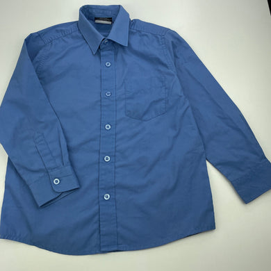 Boys School Zone, blue long sleeve school shirt, GUC, size 6,  
