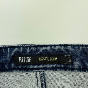 Girls REFUGE DENIM, stretch knit denim long pants, W: 56cm, Inside leg: 56cm, FUC, size 6,  