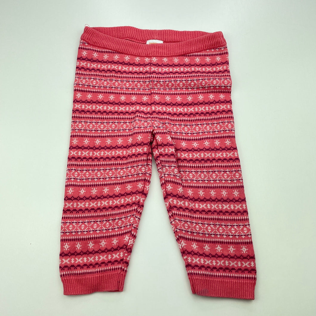Girls Gymboree, knitted cotton leggings / bottoms, GUC, size 0,  