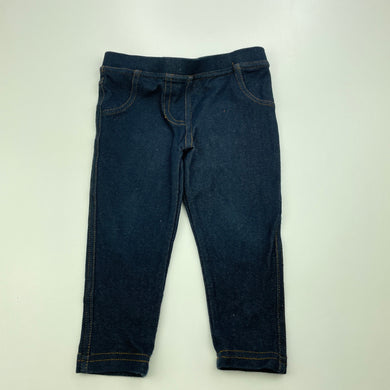 Girls Mango, stretchy denim leggings / bottoms, elasticated, GUC, size 0,  