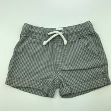 Load image into Gallery viewer, Boys H&amp;T, checked cotton shorts, elasticated, GUC, size 1,  