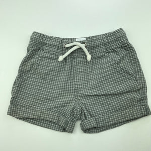 Boys H&T, checked cotton shorts, elasticated, GUC, size 1,  