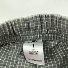 Load image into Gallery viewer, Boys H&amp;T, checked cotton shorts, elasticated, GUC, size 1,  