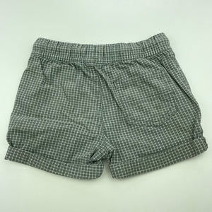 Boys H&T, checked cotton shorts, elasticated, GUC, size 1,  