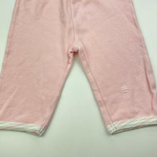 Load image into Gallery viewer, Girls Babybuds, pink cotton leggings / bottoms, elasticated, FUC, size 00,  