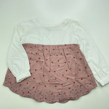 Load image into Gallery viewer, Girls Anko, pink &amp; white splice long sleeve top, EUC, size 2,  