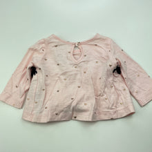 Load image into Gallery viewer, Girls Cotton On, pink cotton long sleeve top, GUC, size 000,  