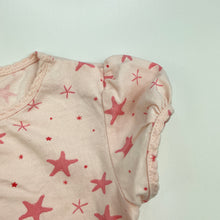 Load image into Gallery viewer, Girls H&amp;M, pink cotton t-shirt / top, starfish, GUC, size 0,  