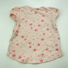Load image into Gallery viewer, Girls H&amp;M, pink cotton t-shirt / top, starfish, GUC, size 0,  