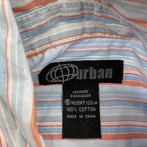 Boys Urban, striped cotton short sleeve shirt, FUC, size 6,  