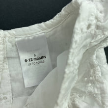 Load image into Gallery viewer, Girls Target, lined broderie cotton top, L: 36cm, FUC, size 0,  