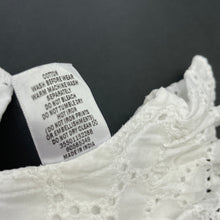 Load image into Gallery viewer, Girls Target, lined broderie cotton top, L: 36cm, FUC, size 0,  