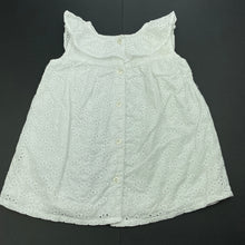 Load image into Gallery viewer, Girls Target, lined broderie cotton top, L: 36cm, FUC, size 0,  