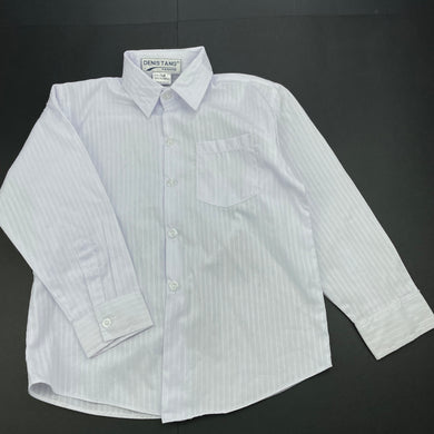 Boys Denis Tang Fashion, pale purple lightweight long sleeve shirt, GUC, size 4,  