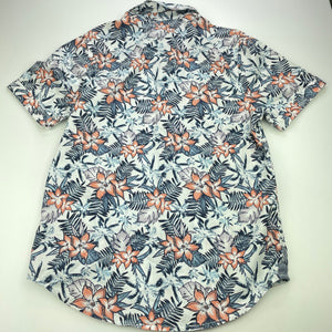 Boys Target, floral cotton short sleeve shirt, GUC, size 12,  