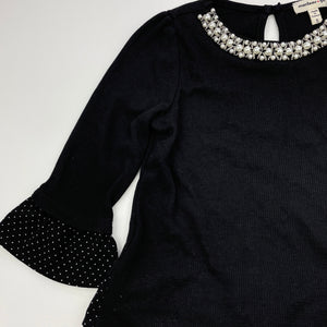 Girls Monteau Girl, embellished lightweight top, EUC, size 5,  