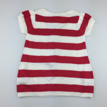 Load image into Gallery viewer, Girls Pumpkin Patch, pink &amp; white stripe knit tunic top, GUC, size 1