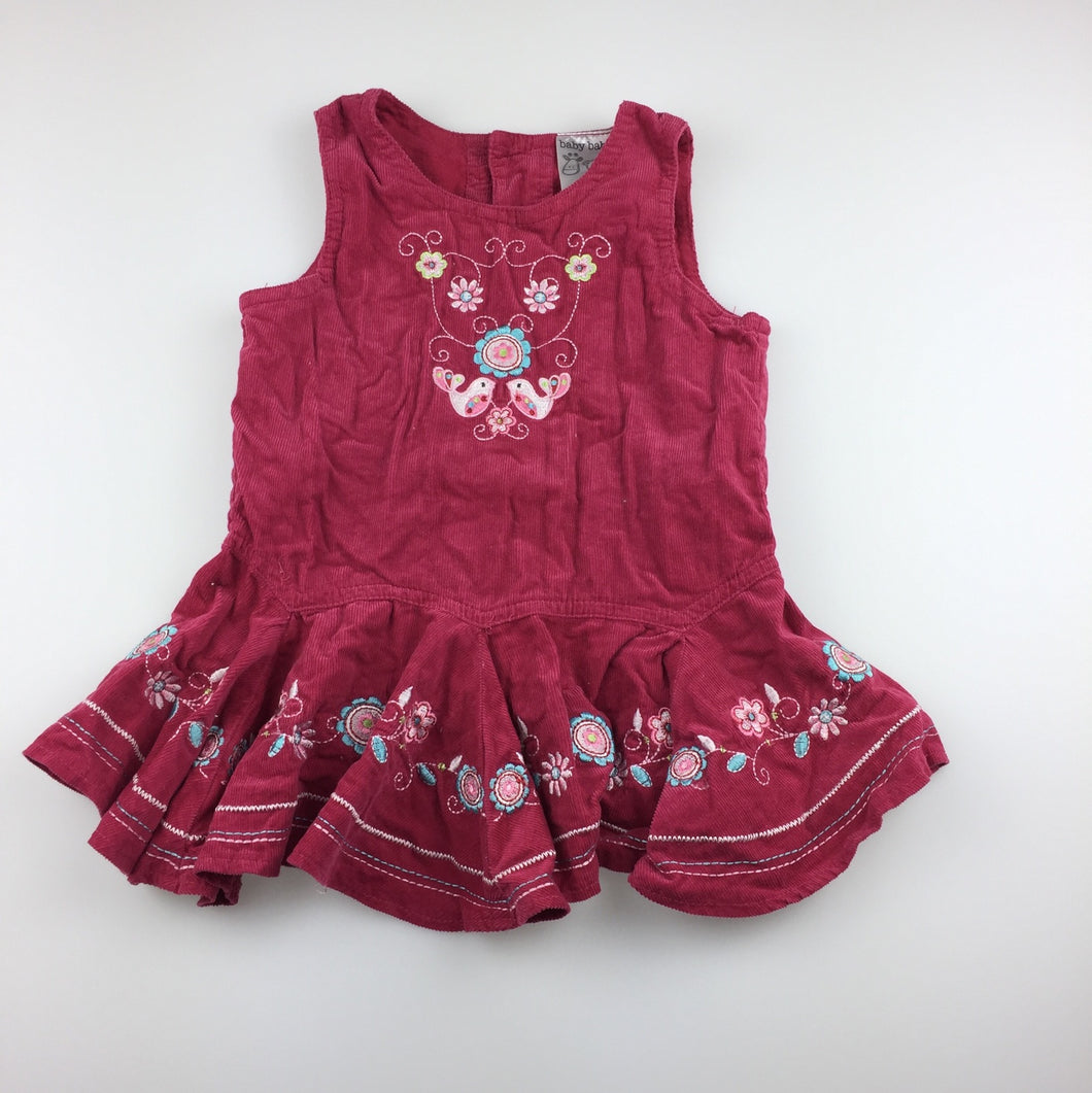 Girls Baby Baby, cute cotton corduroy embroidered party dress, GUC, size 0