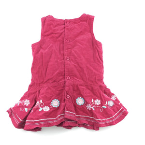 Girls Baby Baby, cute cotton corduroy embroidered party dress, GUC, size 0