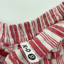 Load image into Gallery viewer, Girls KID, red stripe linen / viscose shorts, elasticated, NEW, size 10,  