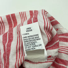 Load image into Gallery viewer, Girls KID, red stripe linen / viscose shorts, elasticated, NEW, size 10,  