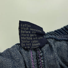 Load image into Gallery viewer, Girls NOW, blue denim skirt, elasticated, L: 32cm, GUC, size 6,  