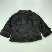 Load image into Gallery viewer, Girls Target, soft feel faux fur jacket / coat, poppers, GUC, size 1,  