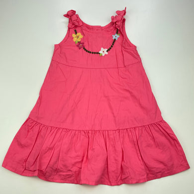 Girls Gymboree, embroidered lightweight cotton dress, mark lower front, FUC, size 2, L: 49cm