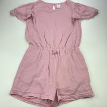 Load image into Gallery viewer, Girls Target, lined pink cotton playsuit, GUC, size 10,  