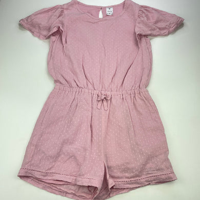 Girls Target, lined pink cotton playsuit, GUC, size 10,  