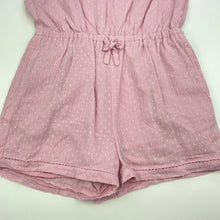Load image into Gallery viewer, Girls Target, lined pink cotton playsuit, GUC, size 10,  