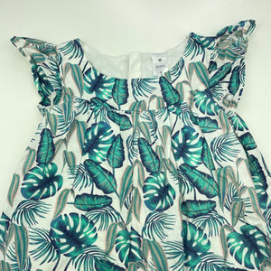 Girls Target, cotton lined linen blend dress, EUC, size 7, L: 67cm